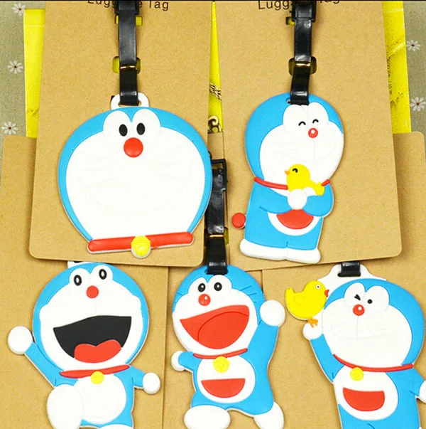 Ivyye 1pcs Cute Doraemon Anime Luggage Tag Travel Accessories Suitcase Id Address Portable Tags