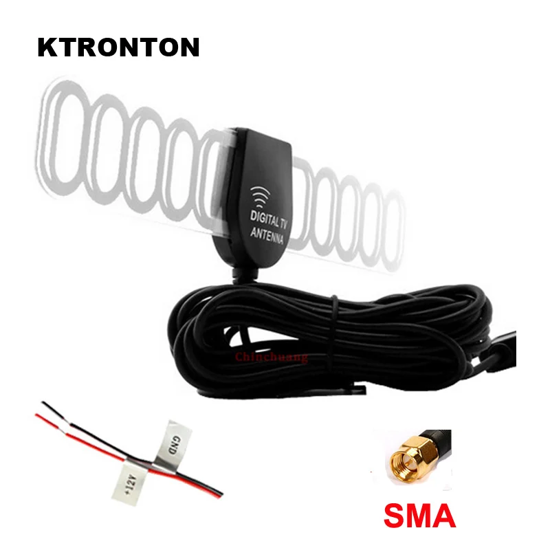 

SMA Connector !5M Car DVB-T T2 ISDB-T Digital TV Active Antenna Mobile Auto Aerial with Amplifier Booster for Car Digital TV Box