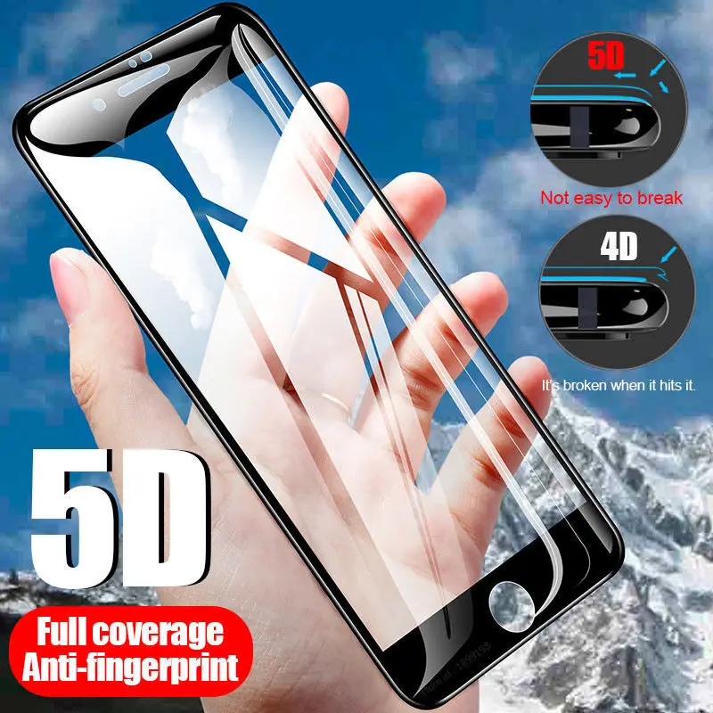 Прозрачное закаленное 5d-стекло для iPhone XR XS Max X 8 7 6s plus без розничной упаковки |