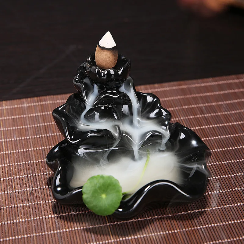 Smoke Backflow Incense Burners Tower Incense Censer Base Ceramics