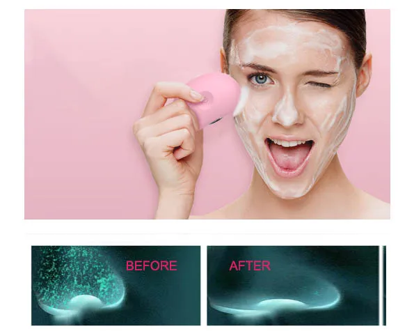 Электрический силиконовый очищающий прибор для лица ультразвуковая кисть для лица beauty thin face портативное массажное устройство встроенный литиевый аккумулятор