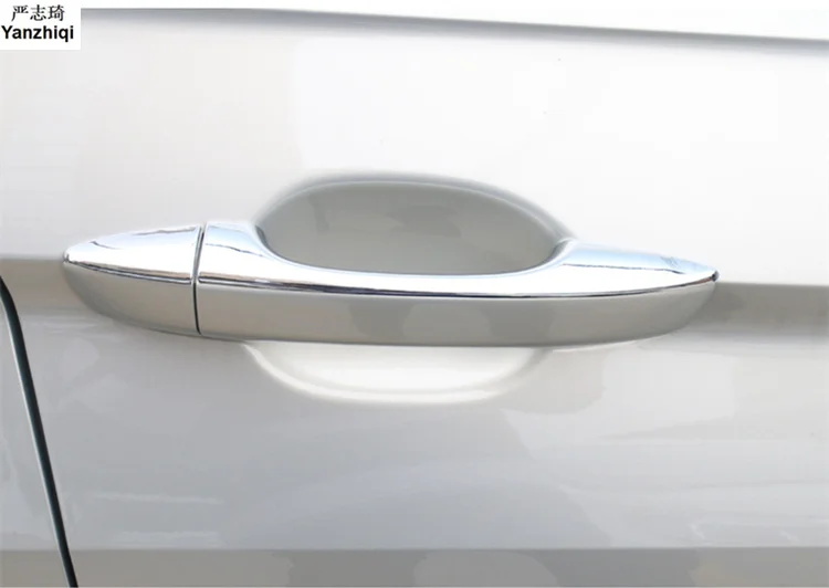 

ABS Chrome 8pcs/lot Car outside Door Armrest Stripe Cover Trim Sequined Decoration for 2016-2018 Volkswagen VW Tiguan mk2