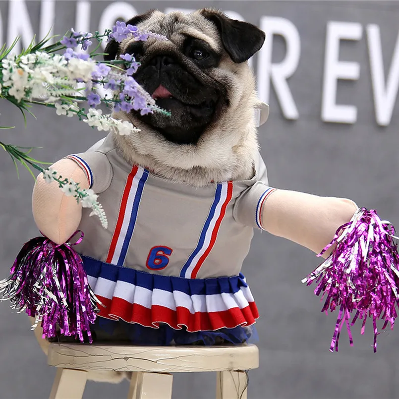 New Funny Pet Costume Cheerleaders/Baseball Player Cosplay Outfit Vest