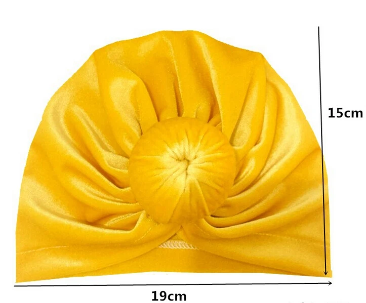 Индийская шапка-тюрбан с узлом для новорожденных и маленьких девочек; зимняя теплая шапка для маленьких девочек; бархатные шапки-бини с черепом - Цвет: C