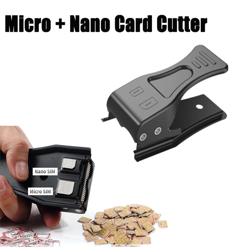 

Universal Double Dual Sim Cutter practical Nano/Micro Sim Cards Cutter Cutting For iPhone 5 4 4s Nokia Samsung N7100 iPad 2