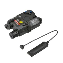 Тактический фонарь, LA-PEQ15, красная точка, лазерная Батарейная коробка с хвостовым выключателем для 20 мм рельсов, Черный DE 276