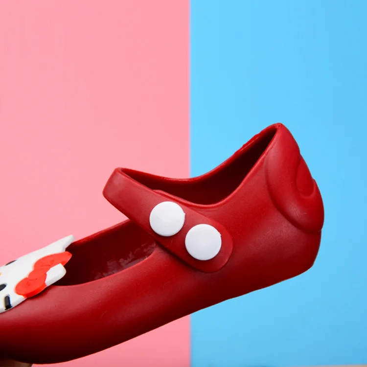 Фирменная Новинка детская обувь принцессы прозрачные туфли с узлом бабочкой мягкая подошва с круглым открытым носком для девочек сандалии детские Повседневная детская обувь