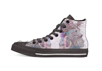 

Forest Warden Design breathable Casual High Top lace-up Canvas shoes sneakers
