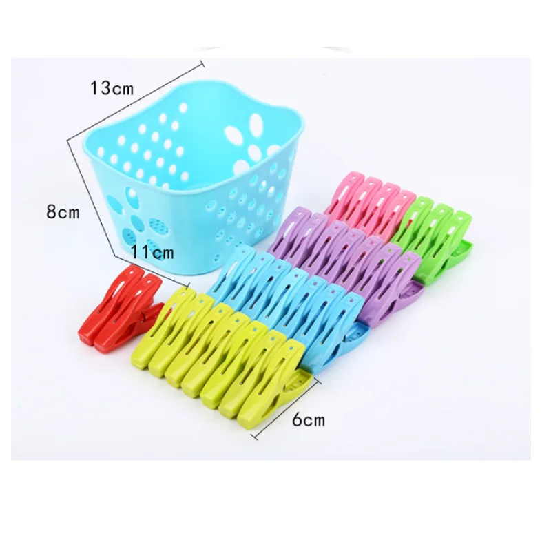 البلاستيك مخزن للمكياج مربع مع 30 قطعة مشابك الغسيل منظم مستحضرات التجميل تخزين الحاويات درج سطح المكتب أشتات تخزين المجوهرات