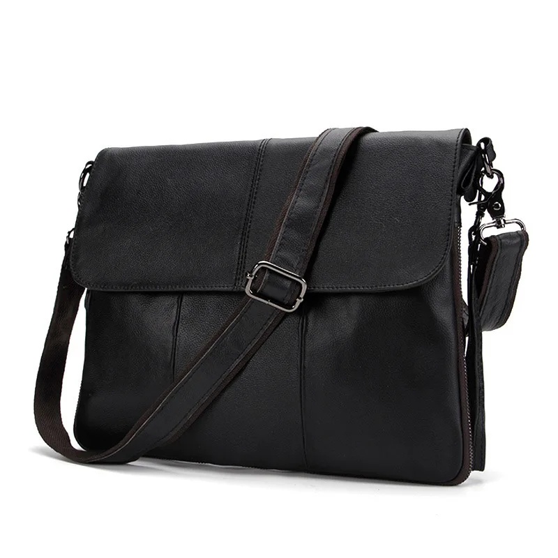 European Genuine Leather Men Bag Men Briefcases male Leather business Computer Laptop Bags Crossbody Bags Mens Messenger Bag