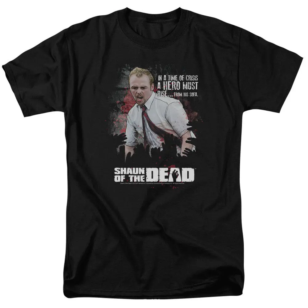 

Shaun Of The Dead Hero Must Rise Licensed Adult T Shirt Cool Casual pride t shirt men Unisex New Fashion tshirt Loose Size top