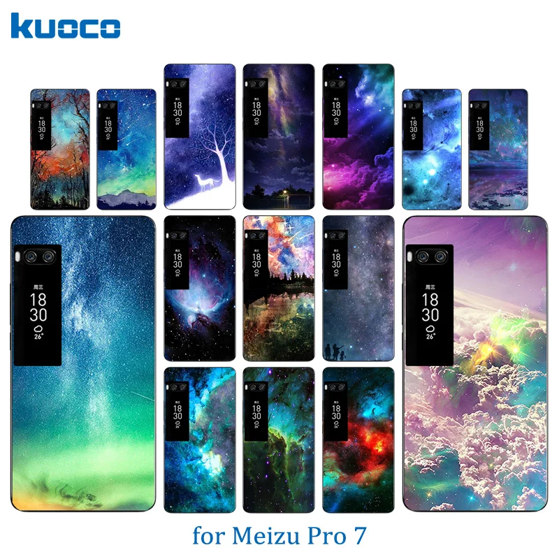 Для Meizu pro 7 чехлы для телефонов с рисунком звездного неба мягкий роскошный из ТПУ