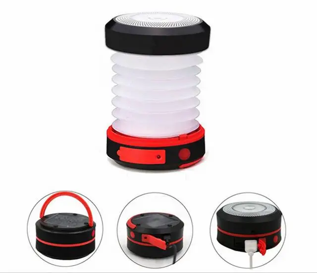 Ruiky Portable Telescopic Solar Charger Lantern Emergency Camping