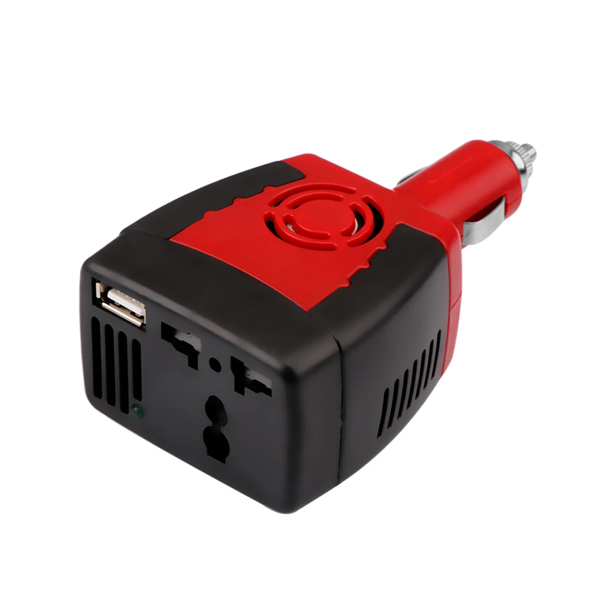 Powstro USB Автомобильное Зарядное устройство с одной розетки Мощность преобразователь DC 12 В к AC 220 В модифицированный синус волна Мощность - Тип штекера: red