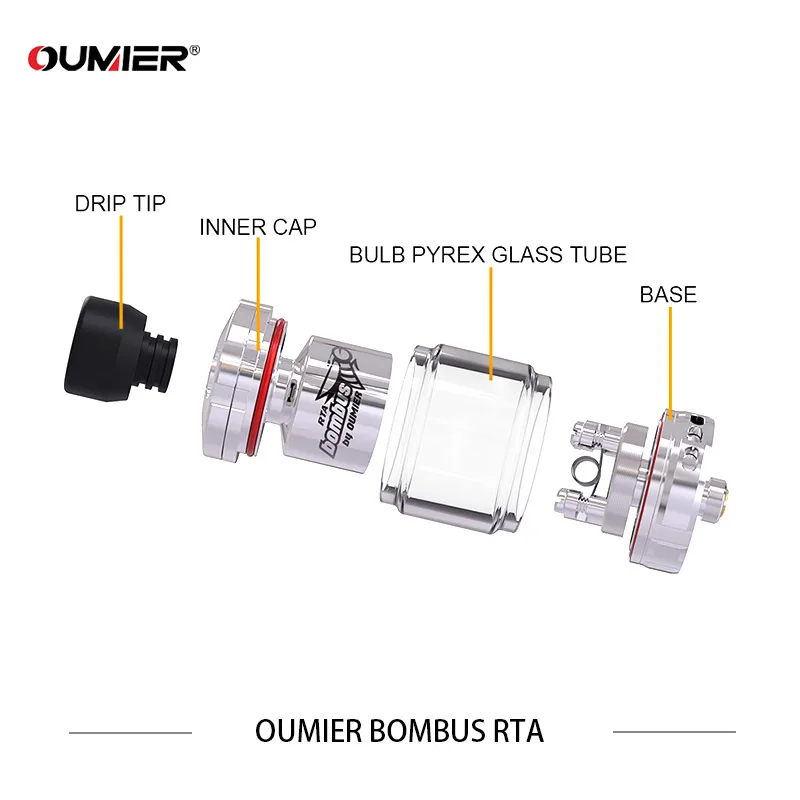 Хорошая цена OUMIER bommier bus RTA оригинальная фотоэлектронная сигарета с резьбой 510