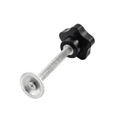 

M8 Threaded Screw On Type Black Clamping Grip Knobs 88mm Length