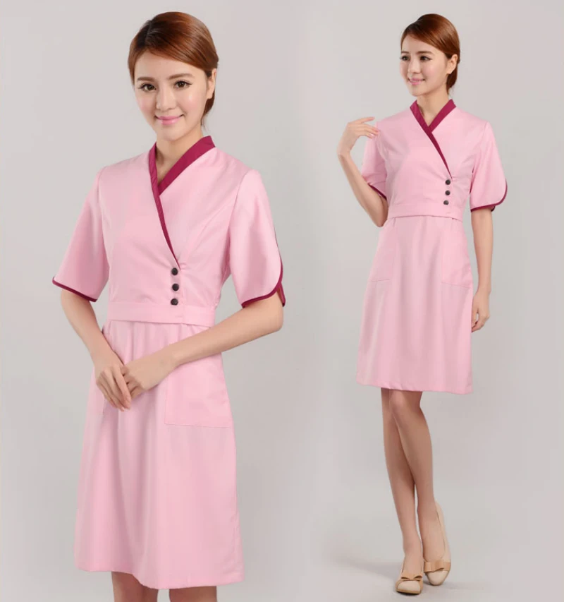 2017 Real Nursing Scrubs Uniform Top Hospital Lab Coat Beauty Salon