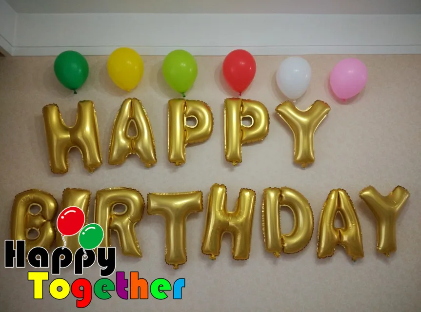 Фото HAPPY TOGETHER воздушные шары, 10 шт. в случайном порядке, набор 40 дюймов, алфавитные буквы, фольгированные воздушные шары, золотые, серебряные, украшения на день рождения №5