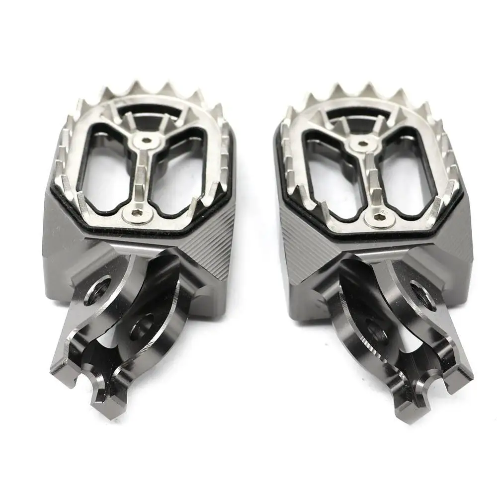 ЧПУ подножки для Kawasaki KX250F KX450F KLX450 KX250 мотогонок мотокросса по пересеченной лежит подножек подножки аксессуары - Цвет: Серый