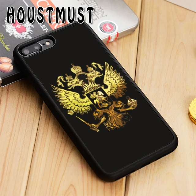 HOUSTMUST Coque Russian coat of arms Flag Printed Case cover For iPhone 5S SE 6 6S 7 8 X XR XS max Samsung S6 S7 edge S8 S9 Plus |
