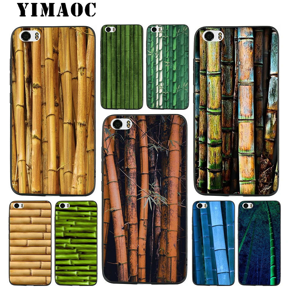 YIMAOC bamboo Art Natural Soft Silicone Case for Xiaomi Redmi Note 9 Mi 8 Se 7 6 6A A1 A2 4X 4A 5A 5 MAX 3 MiA1 |