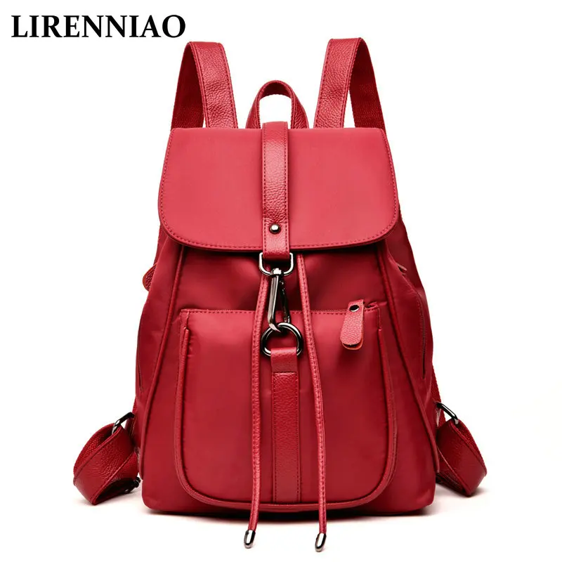 

LIRENNIAO 2019 new Oxford shoulder bag female summer Korean fashion Leather backpack large capacity waterproof travel bag