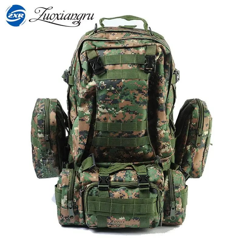 

Zuoxiangru Combined Bags 55 Liters Large Capacity Multifunction Men Travel Bag Backpack Set Trekking Rucksacks Men Backpack