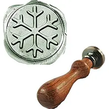 Винтажная Рождественская Снежинка Свадебное приглашение изображение на заказ логотип воск печать штамп палисандр ручка набор