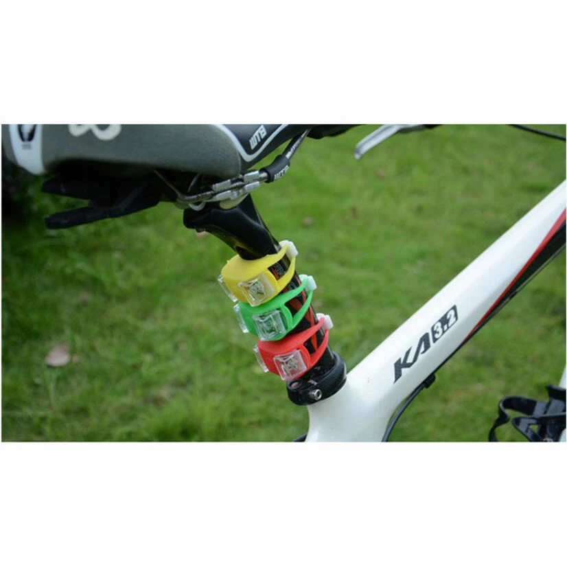 Excellent LED Waterproof Bike Bicycle Cycling Front Rear Tail Helmet Red Flash Lights Safety Warning Lamp Safety Caution Light Accessories 1