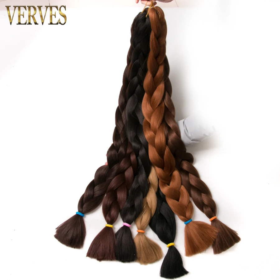 VERVES синтетические косички волос 82 дюйма 165 г/шт. огромные косички объемные африканские волосы для наращивания на крючках, яки текстура вязания крючком косичка