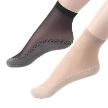 10 пар, женские бархатные Шелковые летние носки с хлопковой подошвой, мягкие Нескользящие массажные Короткие прозрачные тонкие носки до лодыжки