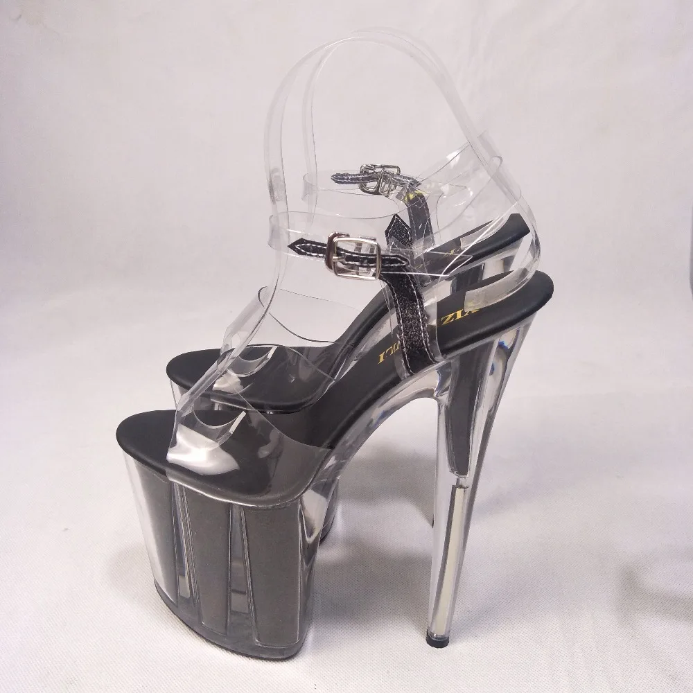 Shiny 20CM Super Sexy High-Heeled Platform Crystal shoes high heel Model sandals Dance Shoes