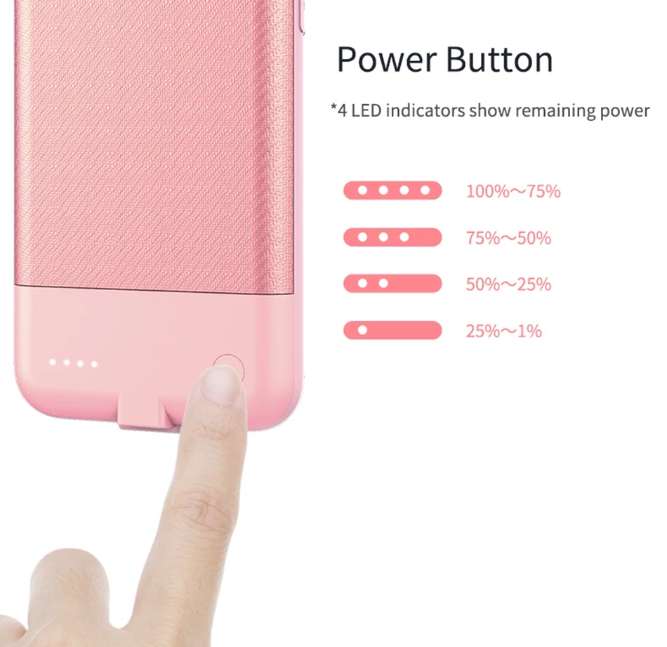 Power чехол для iPhone 7 7 plus ROCK power Bank чехол для iPhone 7, 7 plus 2500/3650 мАч тонкий легкий корпус батареи power bank