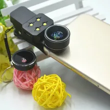 Ультра широкоугольный обновленный Лен свет портативный универсальный селфи кольцевая лампа Макро Рыбий глаз заполняющий свет четыре в одном HD Мобильный объектив