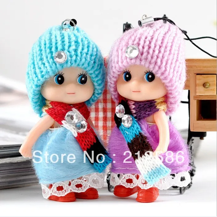 

Free Shipping super cute 8cm baby doll toy for kids as phone charm strap /bag pendant Christams gift for children Wedding gift