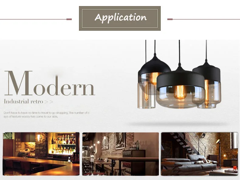 Vintage Retro Pendant Light Hanging Amber Glass Antique Loft Indoor Pendant Lamp Edison Decorative Drop Light Restaurant Pendant Light (18)