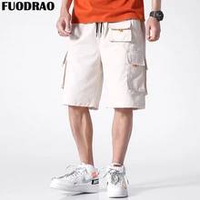 FUODRAO летние мужские шорты-Карго короткие Jogger хип-хоп по колено уличная Японии Стиль карманов спортивные шорты для занятий фитнесом D066