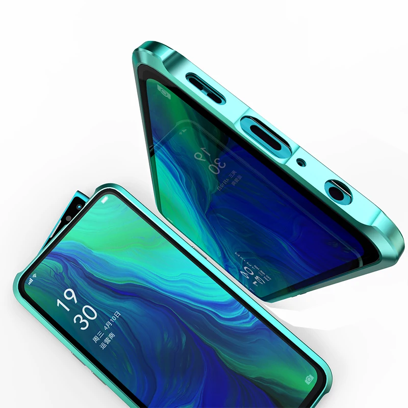 Роскошный Магнитный чехол с передним и задним стеклом для OPPP Reno 10X Zoom 360 задняя