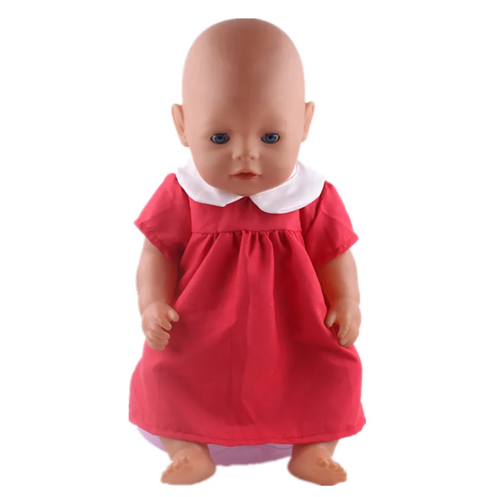 

Doll accessories Red skirt fit 43cm Children doll clothes best Birthday Gift N291