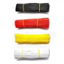 100 штук, пять цветов, 26AWG, 150 мм, 15 см, длина линии, соединительная Оловянная проволока, сделай сам, Электронная проволока, 1,3 мм, сварка