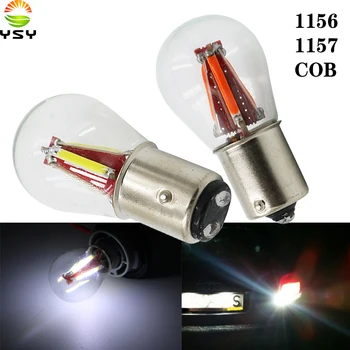 

YSY 50X P21W BA15S 1156 BAY15D 1157 Auto Car COB LED Filament Turning Light Tail Brake Bulb Parking Lamp 12V 24V DRL Lights