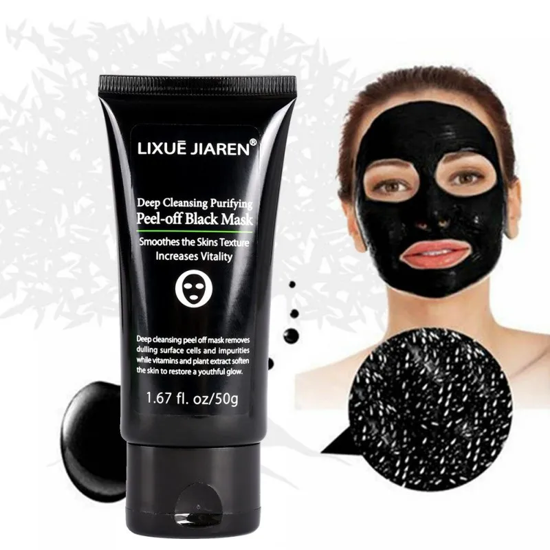 

50G Blackhead Remover Face Mask Charcoal Nose Purifying Mask Pore Strip Deep Cleansing Whitening Mud Mask Beauty TSLM1