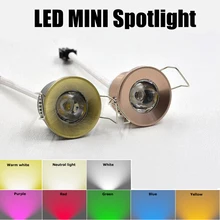 10 шт. ультра-маленький светодиодный потолочный светильник 1 Вт COB мини-прожектор AC85-265V счетчик встроенный большой палец свет