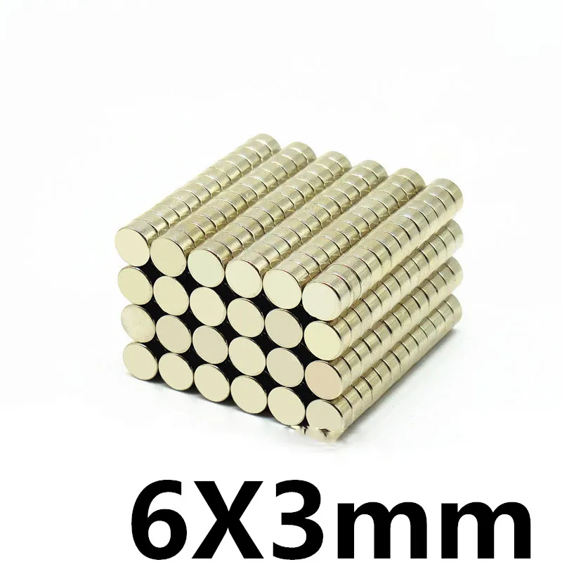 

50pcs 6x3 mm N35 Strong Disc NdFeB Rare Earth Magnet 6*3mm Neodymium Magnets 6mm x 3mm