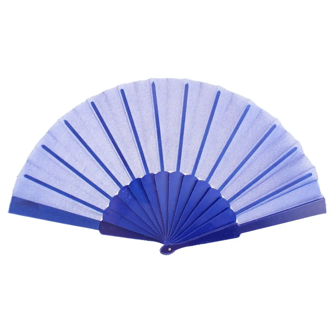 Plastic Frame Handheld Folding Hand Fan Royal bluein Figurines