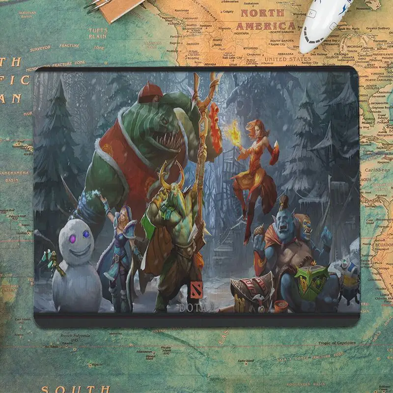 Yinuoda DOTA2 противоскользящие прочные силиконовые коврики размер для 30x60 см и 30x60 см коврики для игровой мыши - Цвет: 25x29cm