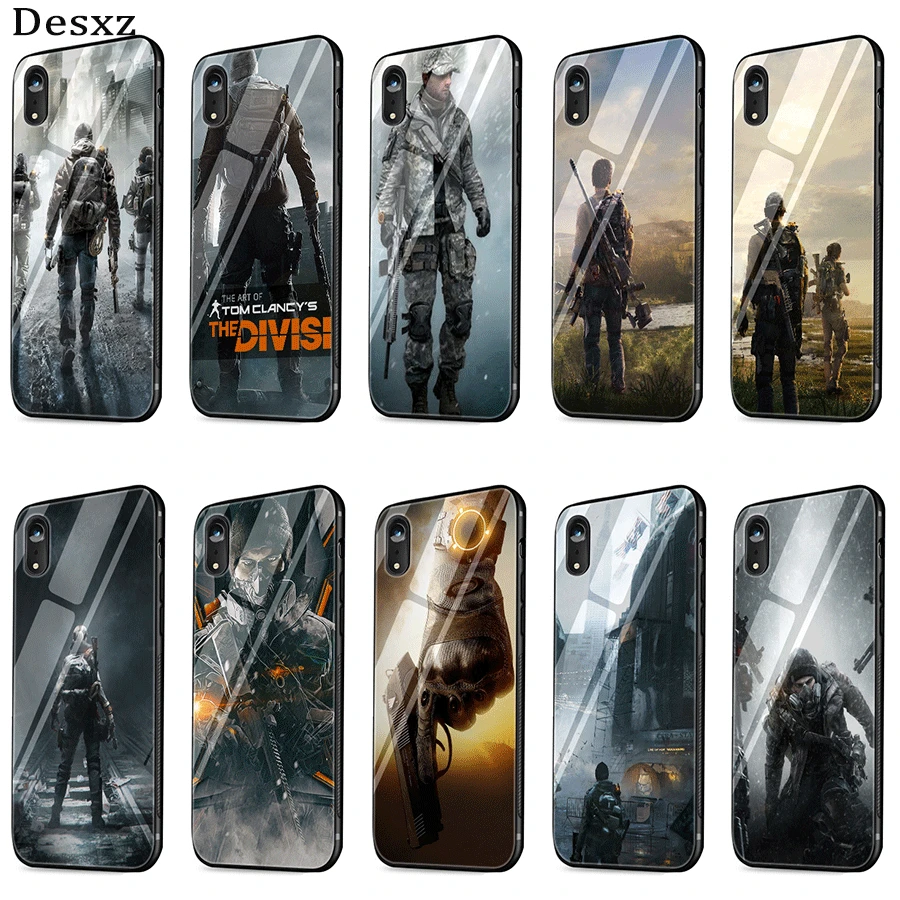 

Cell Phone Case Glass Tom Clancy's The Division For iPhone X XR XS Max 6 6s 7 8 Plus 5 5S SE Cover