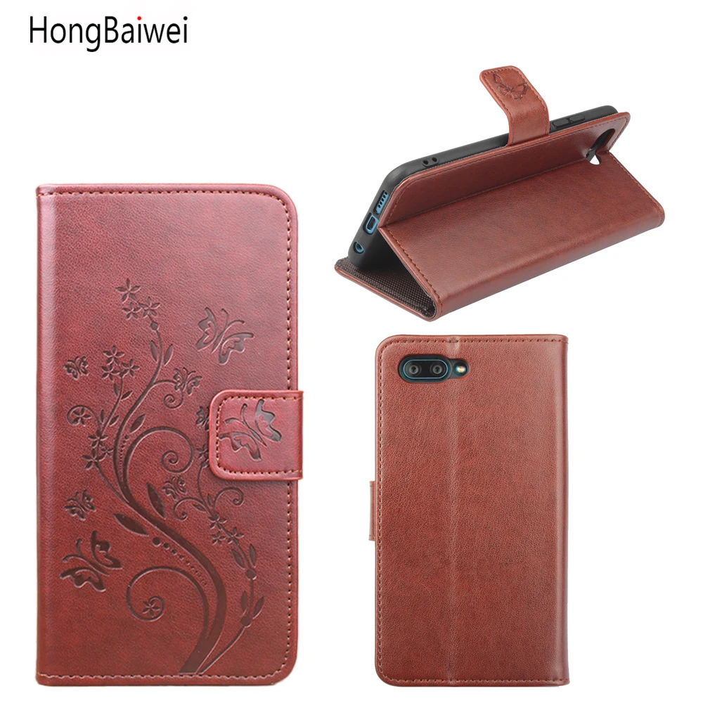 

HongBaiwei for Huawei Honor 10 Case Wallet Style Fashion Embossed Flip Leather Cover Case for Huawei Honor 10 Protective Shell