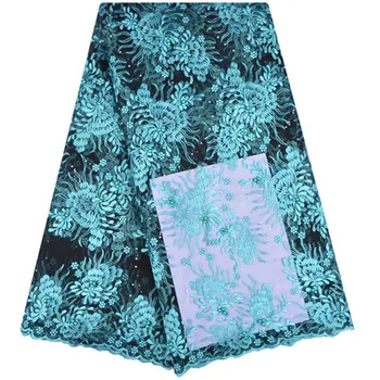 

African Lace Fabric 2018 Embroidered Nigerian Laces Fabric Bridal High Quality French Tulle Lace Fabric For Women Dress 1203B