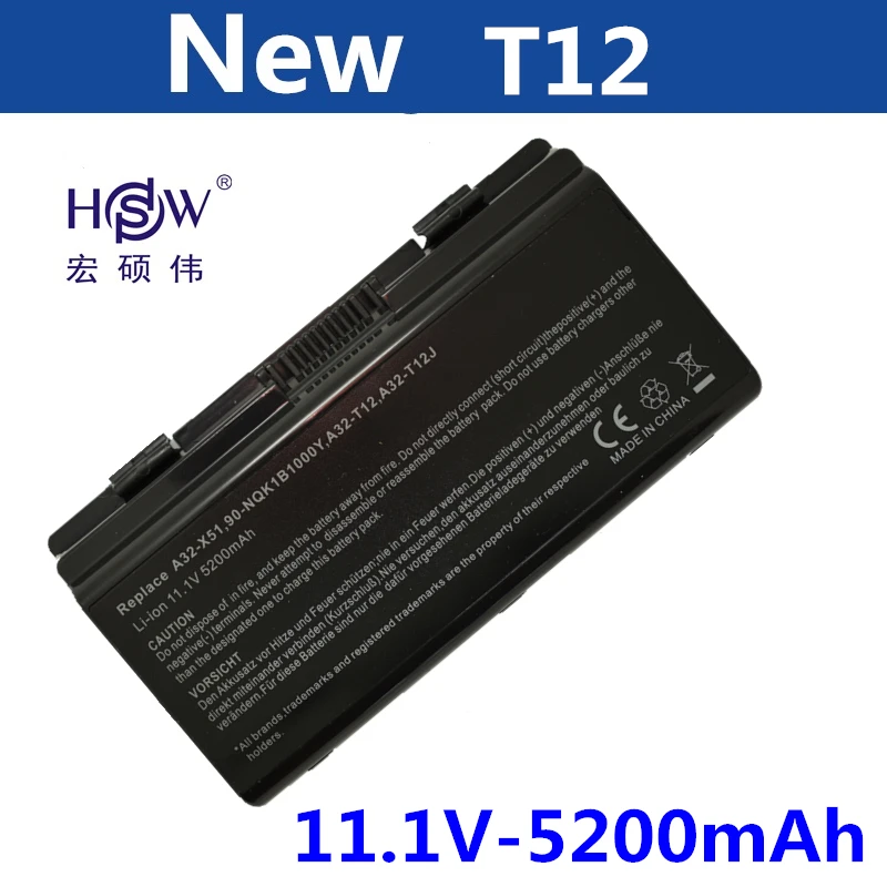 HSW 5200 мАч батарея для asus A31 T12 A32 T12C T12Er T12Fg T12Jg T12Mg T12Ug X51H X51L X51R X51RL X58 X58C X58L X58Le|battery for